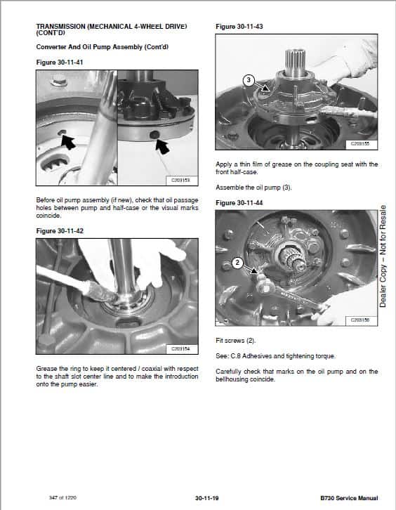 Bobcat B730 Loader Service Repair Manual