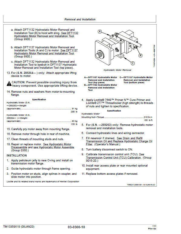 John Deere 700K Crawler Dozer Technical Manual (SN. from F275598) Workshop Guide