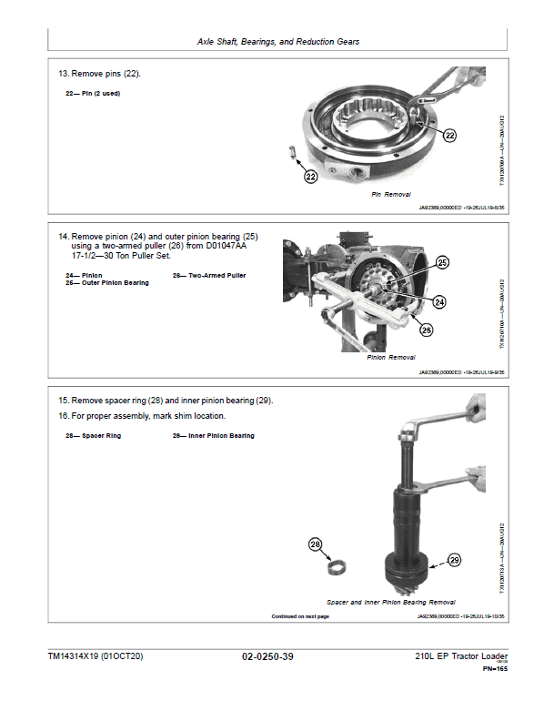 John Deere 210L EP Tractor Loader Repair Technical Manual (S.N after G895001 – ) Workshop Guide