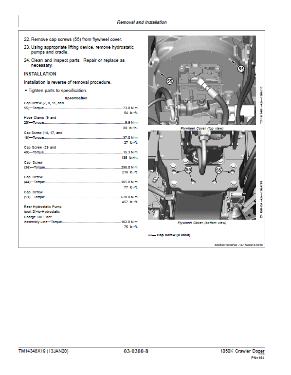 John Deere 1050K Crawler Dozer Technical Manual (SN. F318802-) Workshop Guide