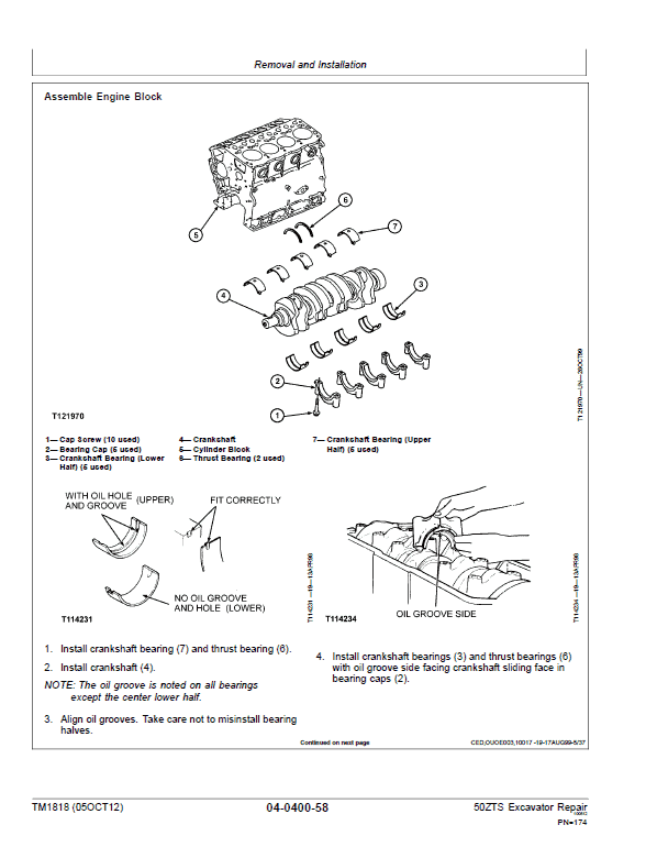 John Deere 50ZTS Excavator Repair Technical Manual Workshop Guide