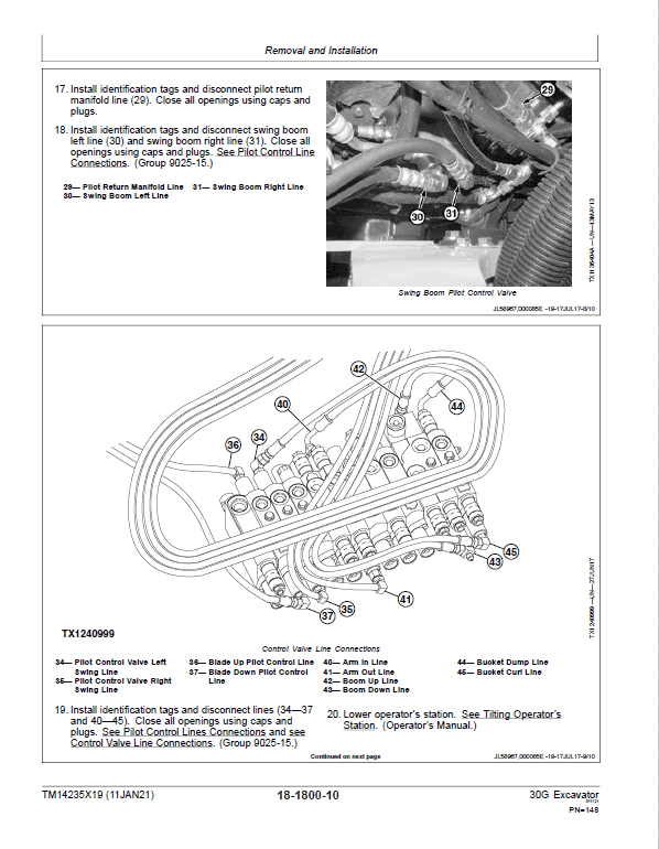 John Deere 30G Excavator Repair Technical Manual (SN. K265001-) Workshop Guide