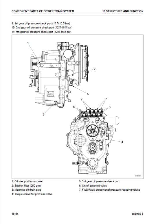 Komatsu WB97S-8 Backhoe Loader Repair Service Manual Workshop Guide