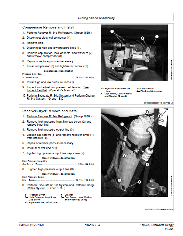John Deere 160CLC Excavator Repair Technical Manual Workshop Guide