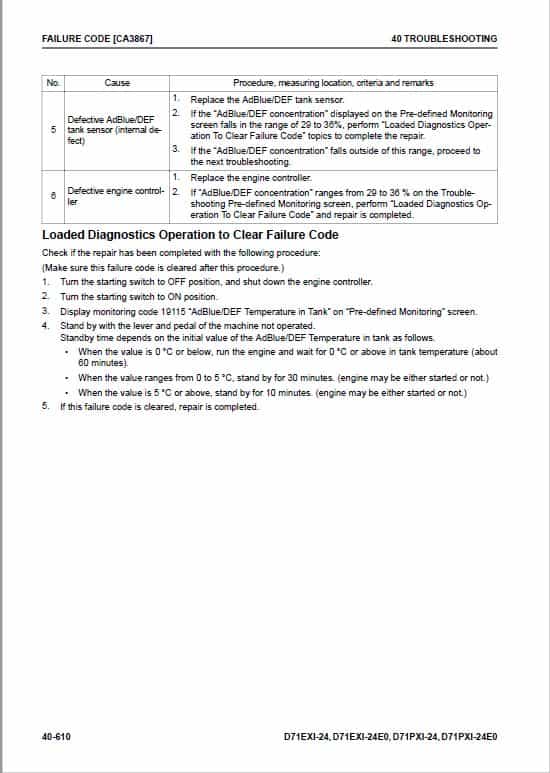 Komatsu D71EXi-24, D71PXi-24E0, D71EXi-24, D71PXi-24E0 Dozer Service Manual Workshop Guide
