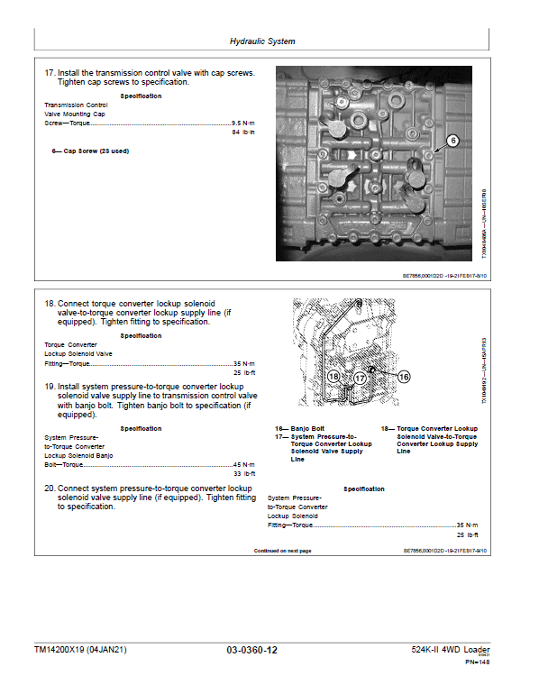 John Deere 524K-II 4WD Loader Technical Manual (SN. from D001001) Workshop Guide