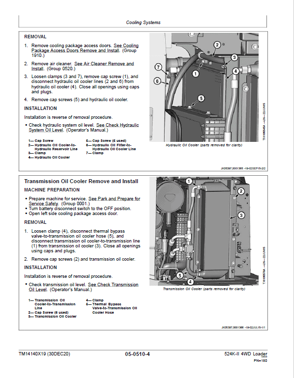 John Deere 524K-II 4WD Loader Technical Manual (SN. from F677549) Workshop Guide