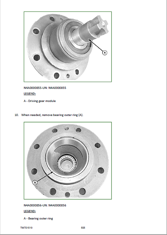 John Deere 500, 504, B550, B554 Tractors Repair Technical Manual Workshop Guide