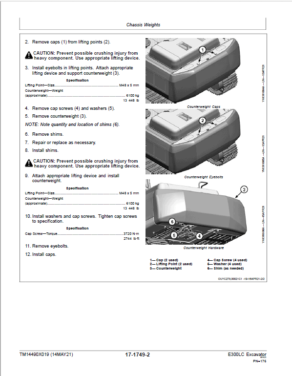 John Deere E300LC Excavator Repair Manual (S.N after C000001 – & D000001 – ) Workshop Guide