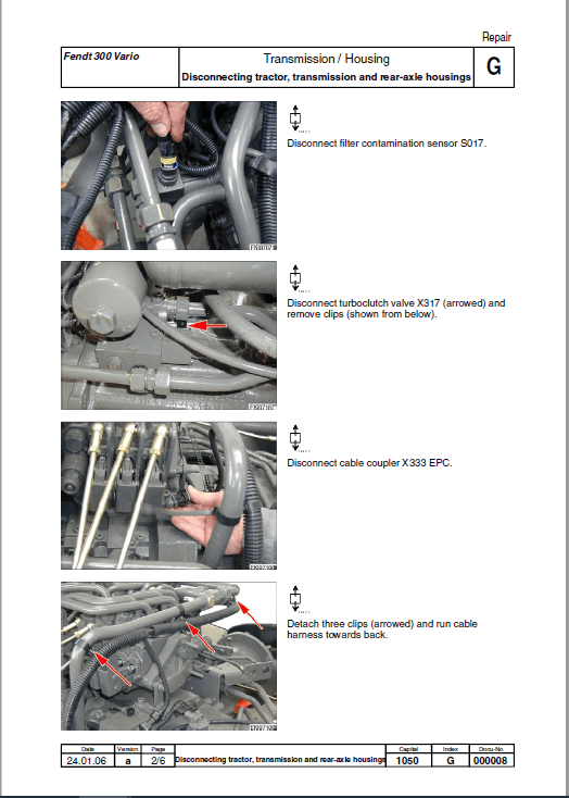 Fendt 309, 310, 311, 312 Vario COM III Tractors Repair Workshop Manual Workshop Guide