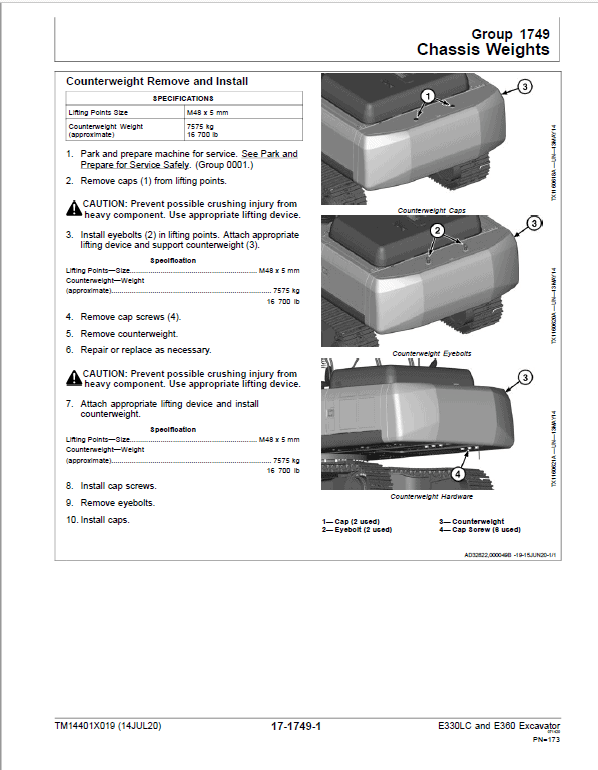 John Deere E330LC, E360 Excavator Repair Manual (S.N after CXXXXXX – & DXXXXXX -) Workshop Guide