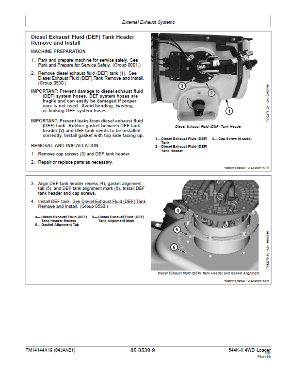 John Deere 544K-II 4WD Loader Technical Manual (SN. from F677549) Workshop Guide