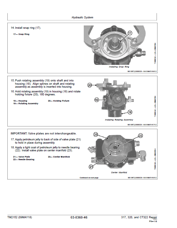 John Deere CT322 Compact Loader Repair Technical Manual Workshop Guide