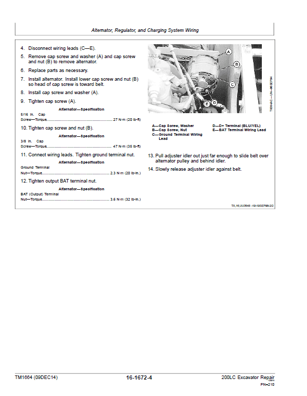 John Deere 200LC Excavator Repair Technical Manual Workshop Guide