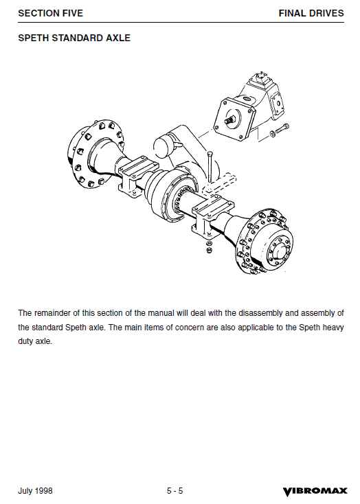 JCB Vibromax 1103 Single Drum Roller Service Manual Workshop Guide