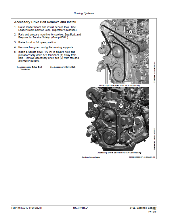 John Deere 310L Backhoe Loader Repair Technical Manual (S.N after F390996 -) Workshop Guide