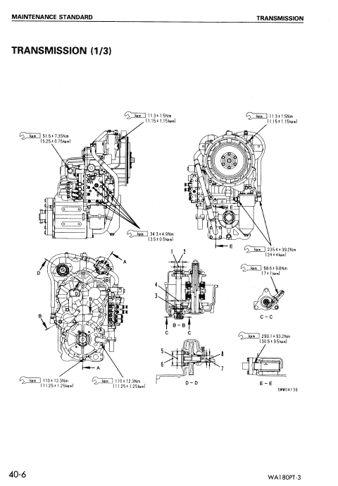 Komatsu WA180PT-3 Wheel Loader Service Manual Workshop Guide