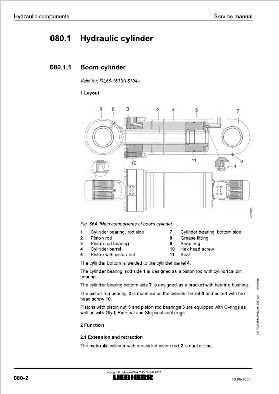 Liebherr RL 66 Pipe Layer Dozer Service Manual