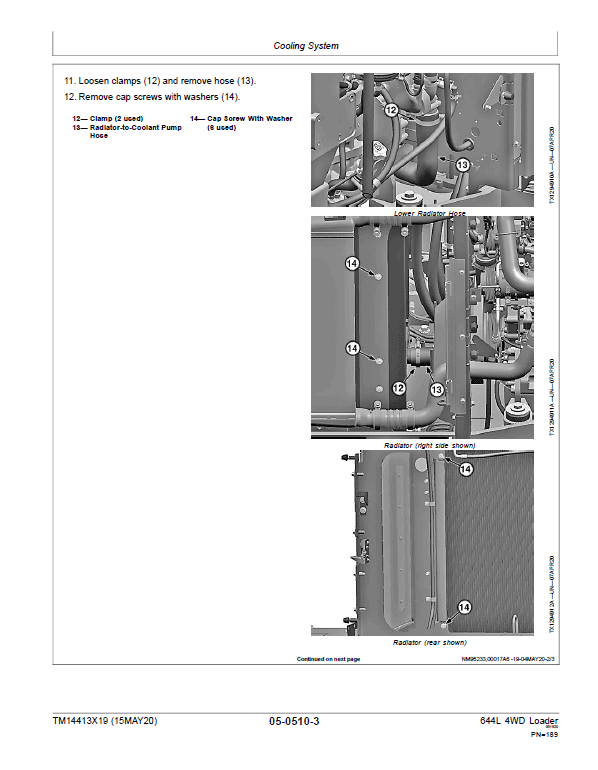 John Deere 644L 4WD Loader Repair Technical Manual (S.N L705208 – ) Workshop Guide