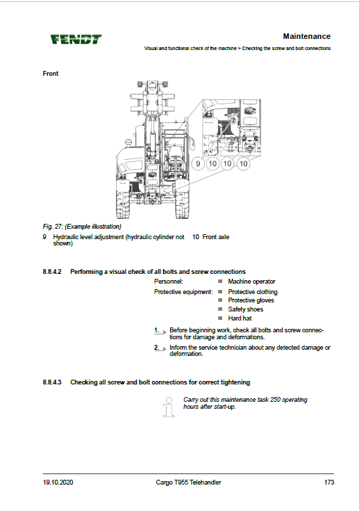 Fendt T955 Cargo Telehandler Operation Manual