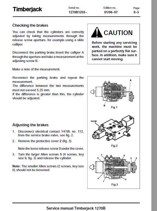 Timberjack 1270B Harvester Service Repair Manual (1270B1203 and Up) Workshop Guide