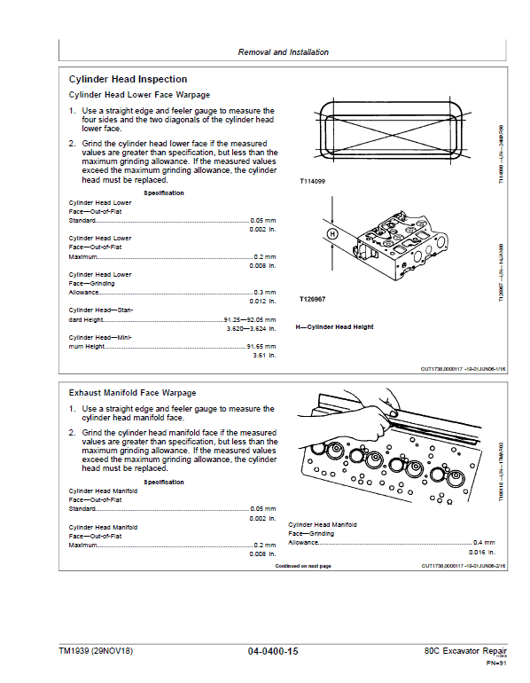 John Deere 80C Excavator Repair Technical Manual Workshop Guide