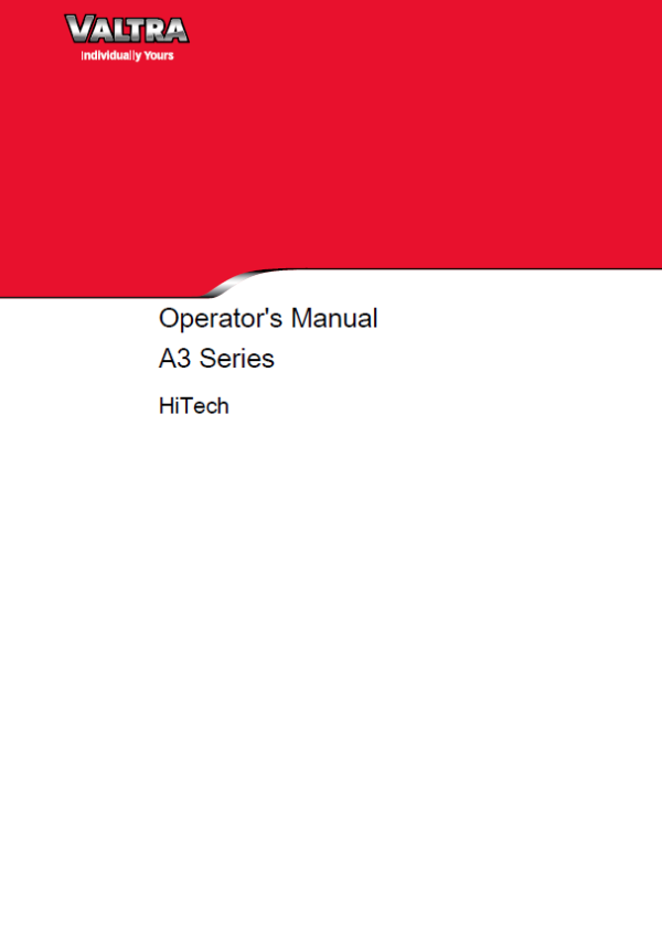 Valtra A83H, A93H Tractors Service Repair Manual Workshop Guide