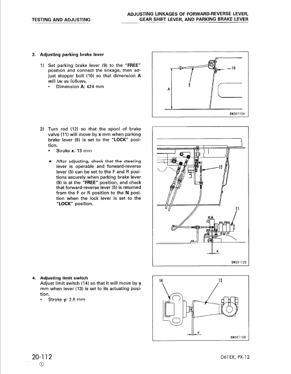 Komatsu D61EX-12, D61PX-12 Dozer Service Manual Workshop Guide