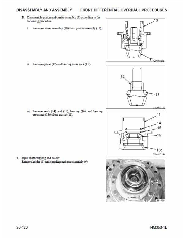 Komatsu HM350-1L Dump Truck Service Manual Workshop Guide