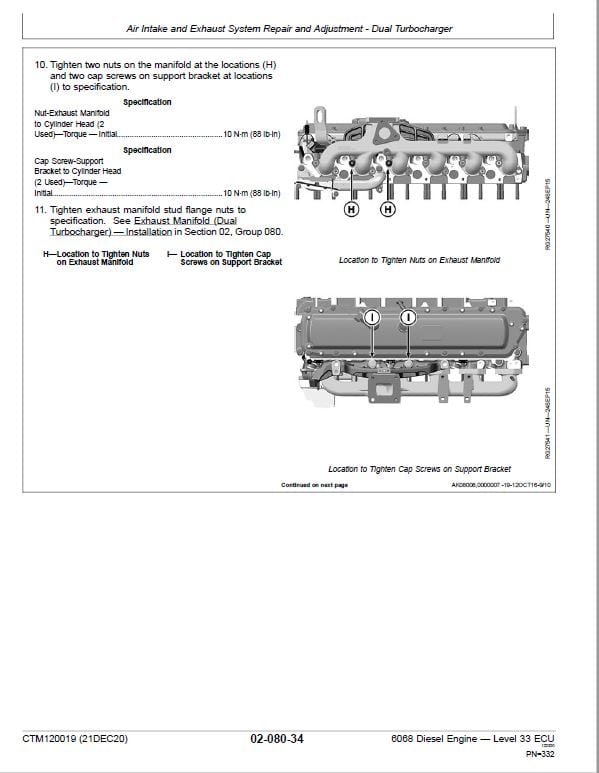 John Deere 6068 Diesel Engine Level 33 ECU Service Repair Manual (CTM120019) Workshop Guide