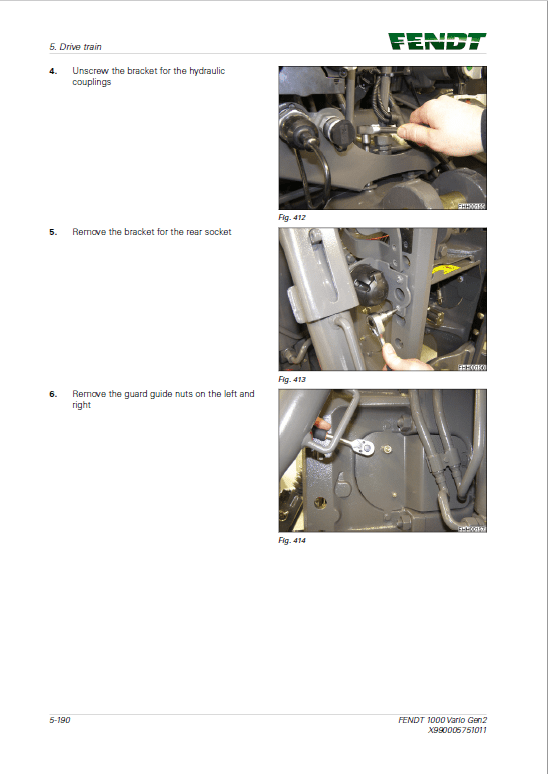 Fendt 1038, 1042, 1046, 1050 Vario Gen2 Tractors Workshop Repair Manual Workshop Guide
