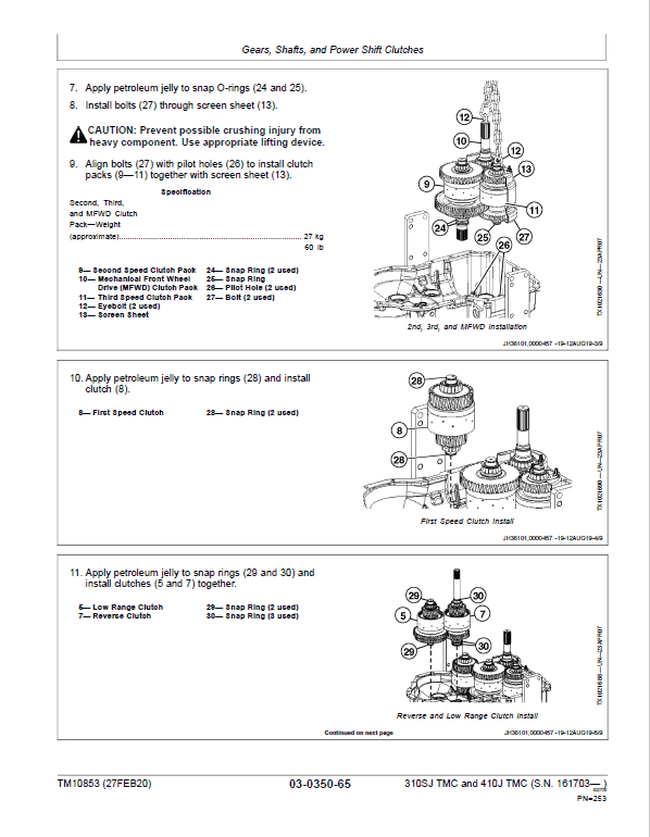 John Deere 310SJ, 410J Backhoe Loader (TMC) Technical Manual (S.N after 161703 ) Workshop Guide