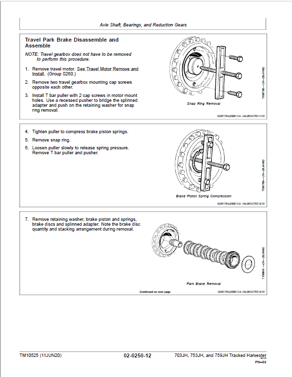 John Deere 703JH, 753JH, 759JH Harvester Repair Manual (S.N before – 220452) Workshop Guide