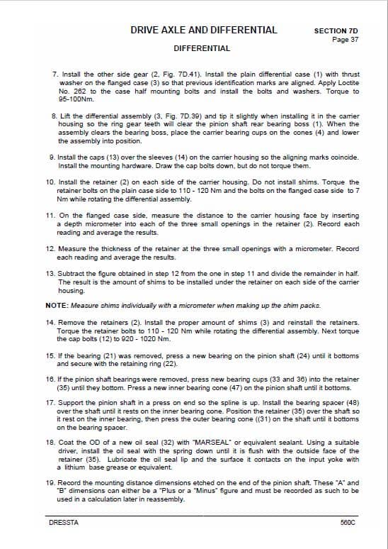 Komatsu Dressta 560C Wheel Loader Service Manual Workshop Guide