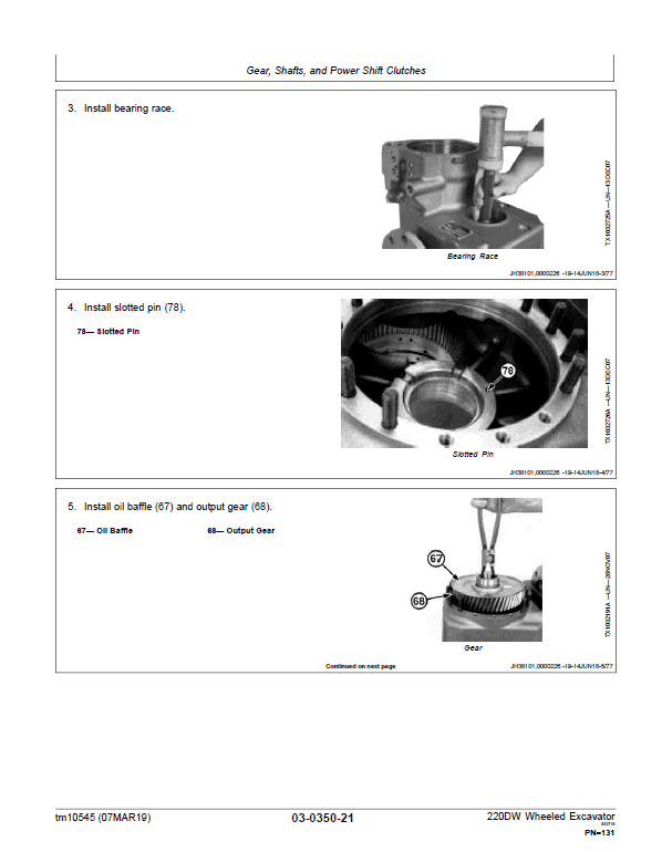 John Deere 220DW Wheeled Excavator Repair Technical Manual Workshop Guide