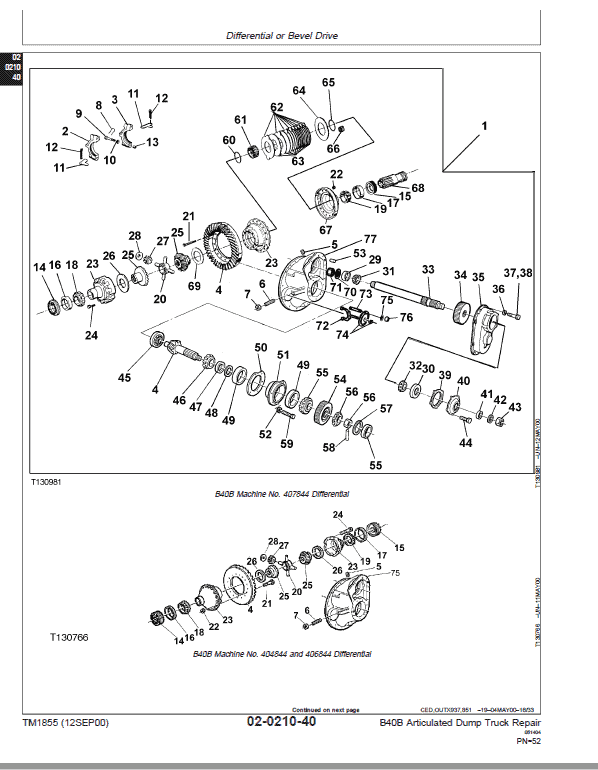John Deere B40B Articulated Dump Truck Repair Technical Manual Workshop Guide