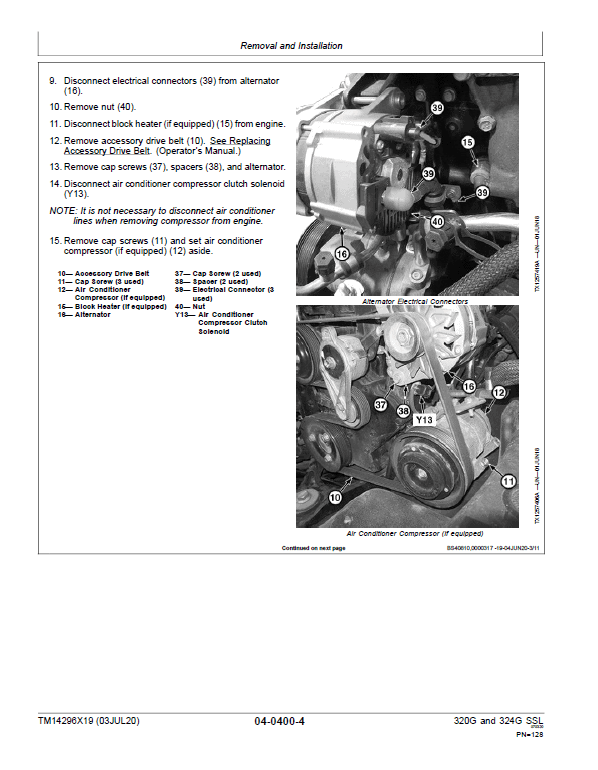 John Deere 320G, 324G SkidSteer Loader Technical Manual (EH Controls – S.N after G328658 ) Workshop Guide