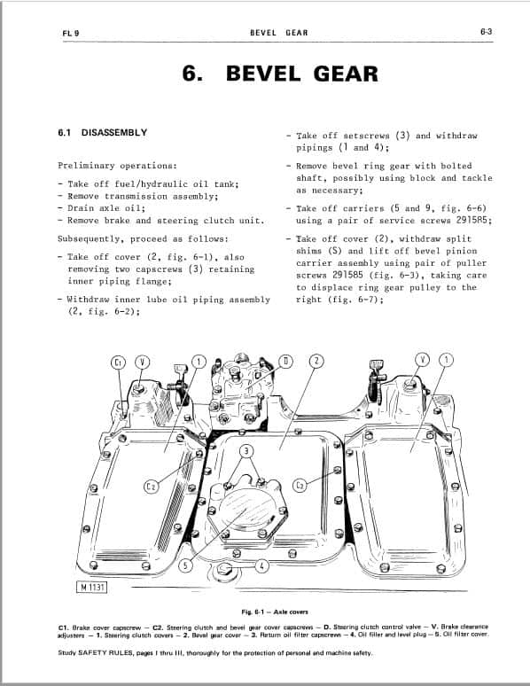Fiatallis FL9 Crawler Loader Repair Service Manual