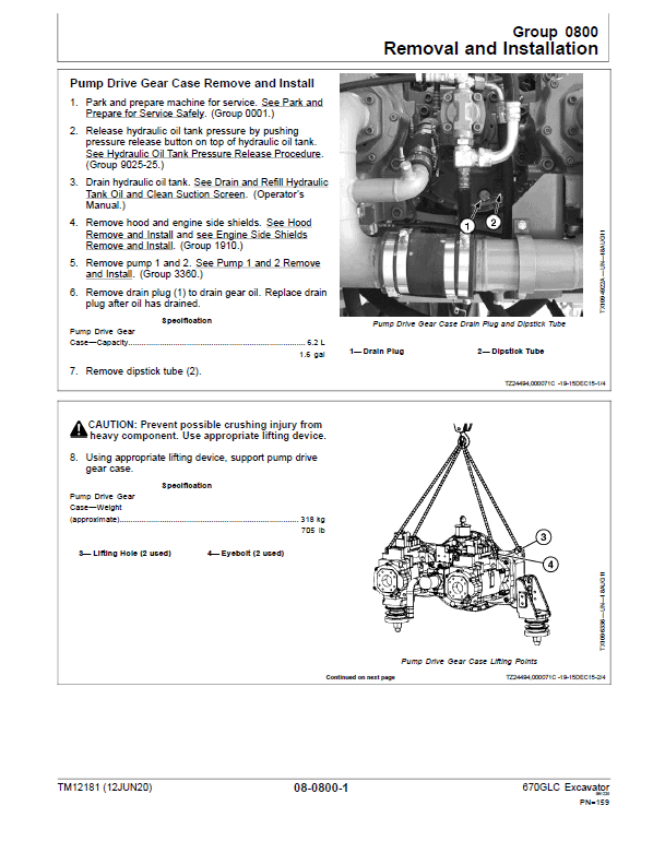 John Deere 670GLC Excavator Repair Technical Manual (S.N after E670001 -) Workshop Guide