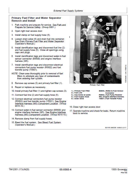 John Deere 130GLC Excavator Repair Technical Manual (S.N after E040001 -) Workshop Guide