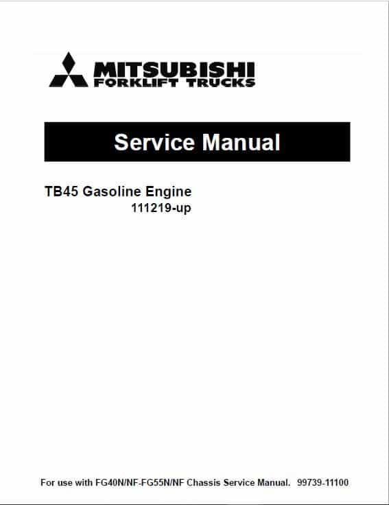 Mitsubishi FG40N, FG45N, FG50CN, FG50N, FG55N Forklift Service Manual