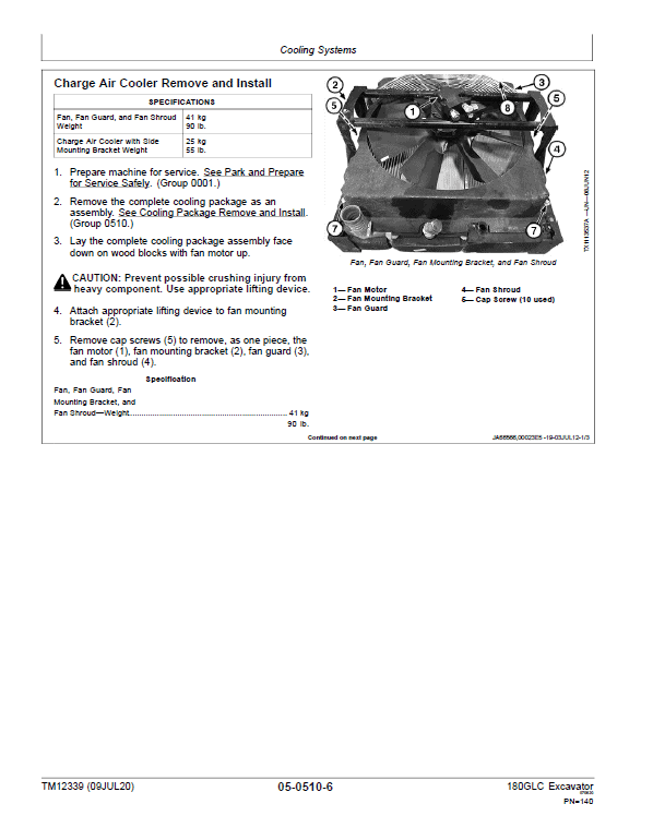John Deere 180GLC Excavator Repair Technical Manual (S.N after E020001 -) Workshop Guide