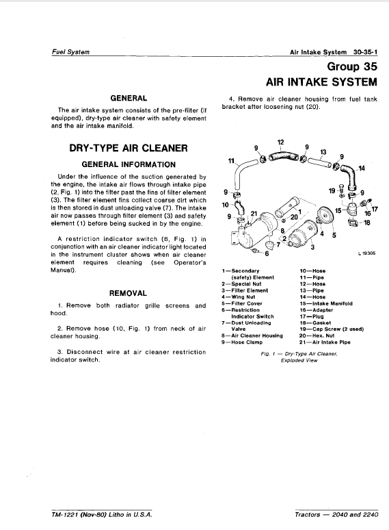 John Deere 2040, 2240 Tractors Repair Technical Manual Workshop Guide