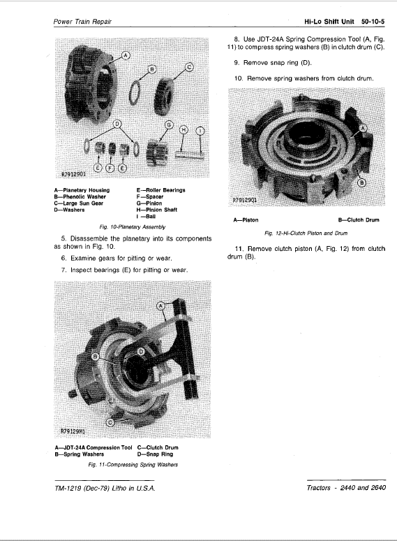 John Deere 2440, 2640 Tractors Repair Technical Manual (SN. after 341000 -) Workshop Guide