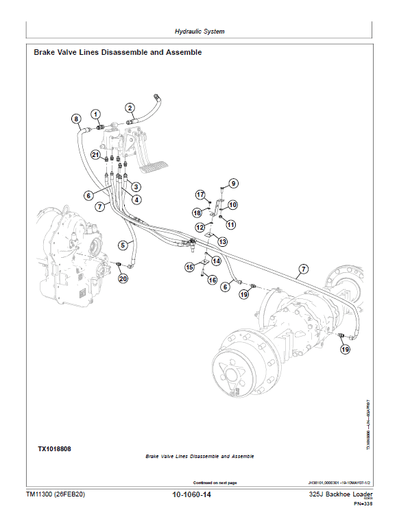 John Deere 325J Backhoe Loader Repair Technical Manual Workshop Guide