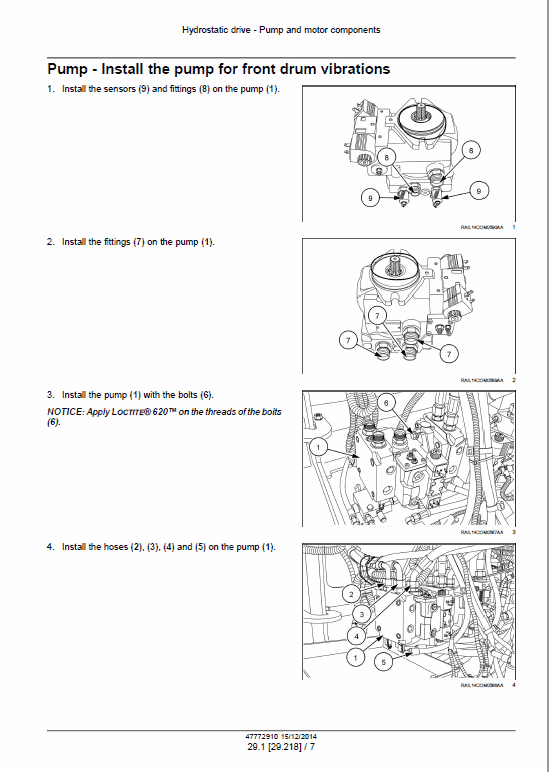 Case DV209C, DV210C Vibratory Roller Service Manual Workshop Guide