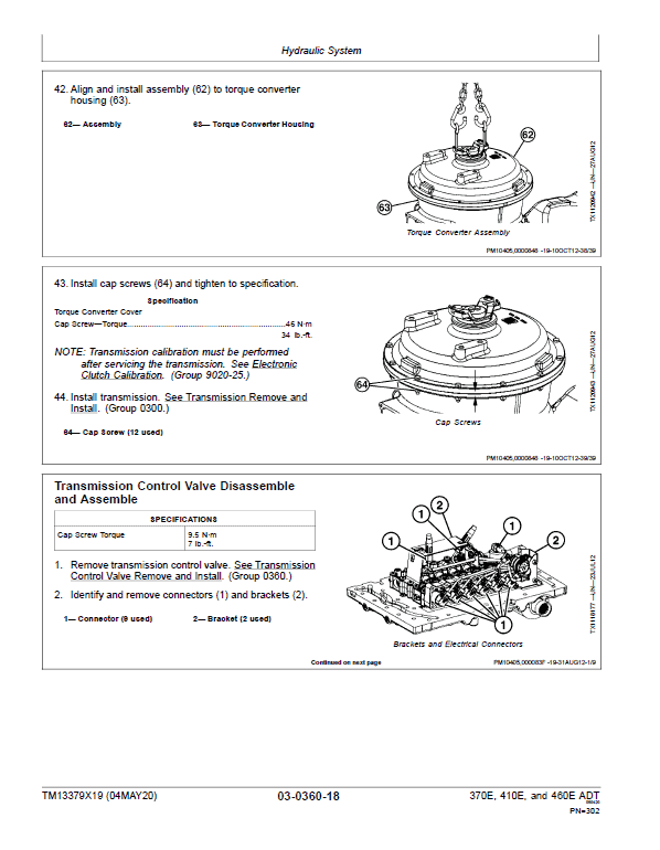 John Deere 370E, 410E, 460E Dump Truck Technical Manual (S.N. F634583 – F668586 ) Workshop Guide