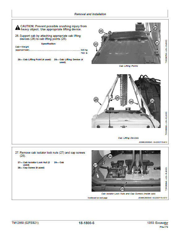 John Deere 135GLC Excavator Repair Technical Manual (S.N after E400001 – ) Workshop Guide