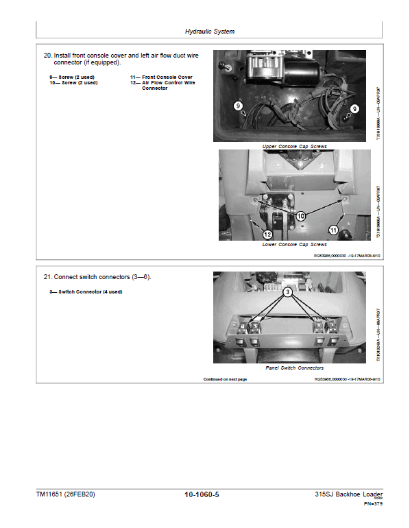 John Deere 315SJ Backhoe Loader Manual (S.N after BE315SJ300869 & T0315SJ178876 – ) Workshop Guide