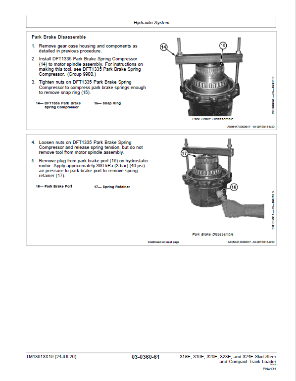 John Deere 318E, 320E, 324E SkidSteer Loader Manual (EH Controls – SN after G253889) Workshop Guide